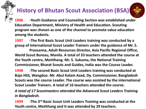 History of Bhutan Scout Association (BSA) 1996