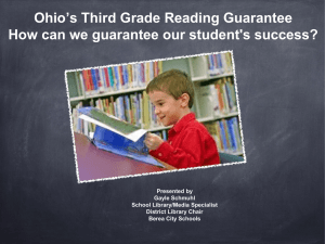Third Grade Reading Guarantee