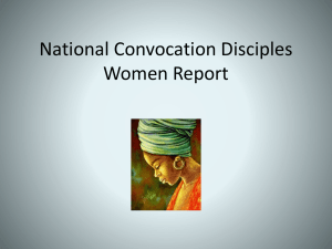 National Convocation Disciples Women Report