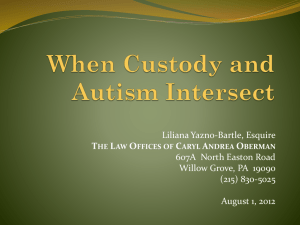 When Custody and Autism Intersect