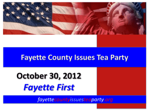 Enrollment Forecast - Fayette County Issues Tea Party