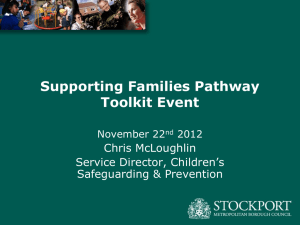 Stockport`s Supporting Families Pathway Toolkit Event