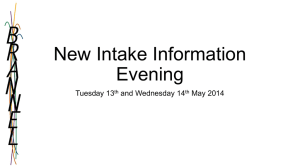 New Intake May 2014