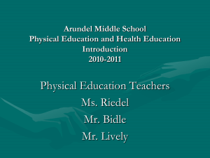 PE Information - PowerPoint - Anne Arundel County Public Schools