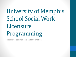 School Social Work Licensure Program
