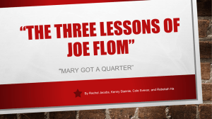 the three lessons of joe flom - River Dell Regional School District