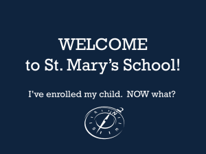 New Family Welcome St. Mary*s School