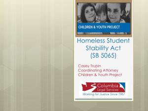 Homeless Student Stability Act Presentation before House