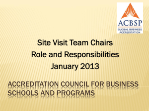 Webinars for Chairs - Accreditation Council for Business Schools