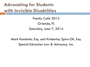 Advocating for Students with Invisible Disabilities