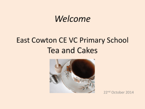 Welcome East Cowton CE VC Primary School Tea and Cakes