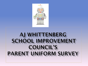 AJ Whittenberg SIC Parent Uniform Servey