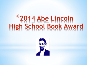 2014 Abe Lincoln High School Book Award