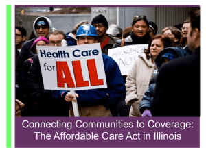 Connecting Communities to Coverage: The Affordable