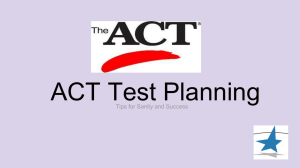 ACT Testing - Minnesota Association of Secondary School Principals