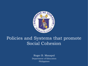 Policies that promote social cohesion