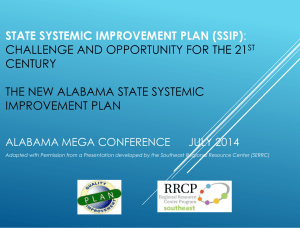 SPP-APR for MEGA 2014 - Alabama Department of Education
