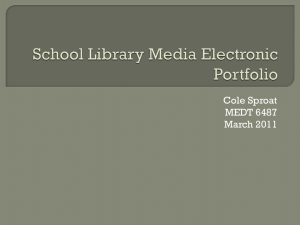 School Library Media Electronic Portfolio