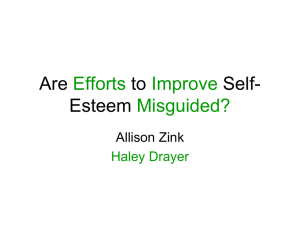 Are Efforts to Improve Self-Esteem Misguided?