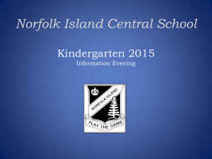 Norfolk Island Central School Kindergarten 2014 Information Evening