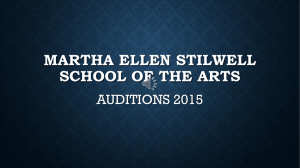 Audition 2015 Show - Martha Ellen Stilwell School of the Arts