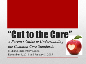 “Cut to the Core” January 8, 2015