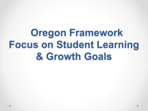 Student Learning and Growth Goals