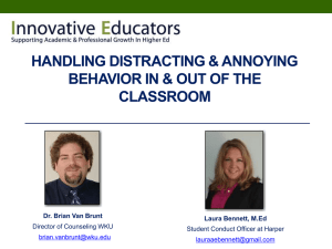Handling Distracting & Annoying Behavior In & Out of the Classroom