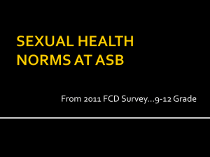 SEXUAL HEALTH NORMS AT ASB