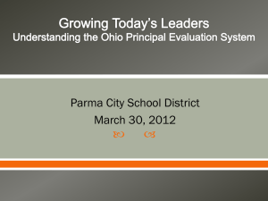 Growing today*s Leaders Understanding the Ohio Principal