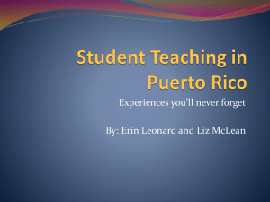 Student Teaching in Puerto Rico