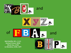 The ABC`s and XYZ`s of FBA and BIP