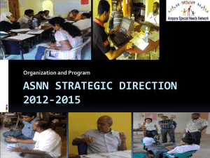 ASNN Strategic Direction 2012-2015 Organization and Program