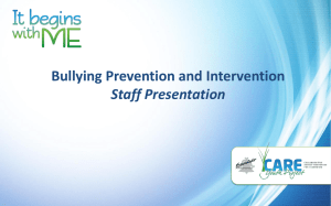 Bullying Intervention Presentation for Staff