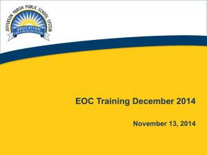 EOC Training for December 2014 11.13.14