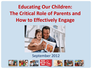 The Critical Role of Parents and How to