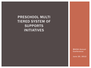 Early Childhood MiBLSi Model