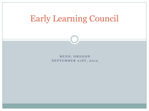 Early Childhood and Family Investment Transition Report