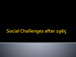 Social Challenges after 1965 - IH-2P2-2P4