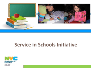 What is SERVICE? - New York City Department of Education