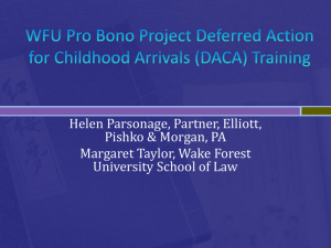 Deferred Action for Childhood Arrivals - Pro Bono Project