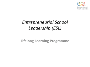 Entrepreneurial School Leadership / ESL