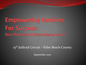 Empowering Families For Success: Best Practices in Dependency