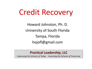 Credit Recovery - ronwilliamson.com