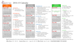 14-15 Academic Calendar in Powerpoint