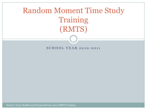 Random Moment Time Study Training (RMTS)