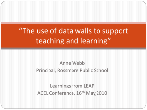 The use of data walls to support teaching and learning