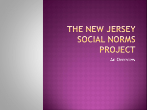 The New Jersey Social Norms Project: An Overview