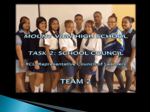 MOUNT VIEW HIGH SCHOOL TASK 2: SCHOOL