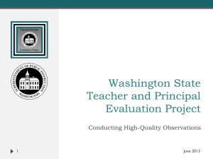 PPTX - Washington State Teacher/Principal Evaluation Project